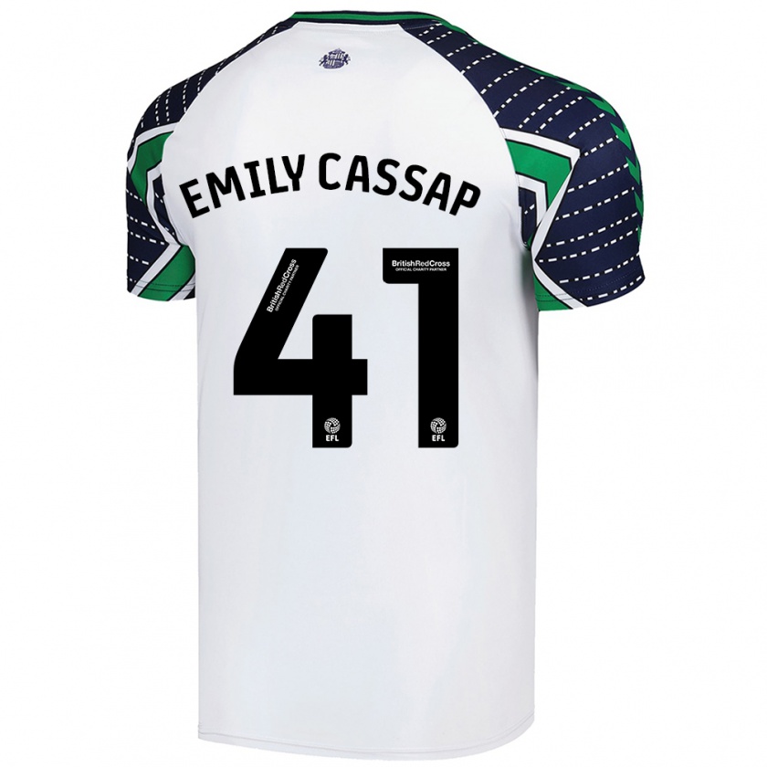 Kandiny Enfant Maillot Emily Cassap #41 Blanc Tenues Extérieur 2024/25 T-Shirt