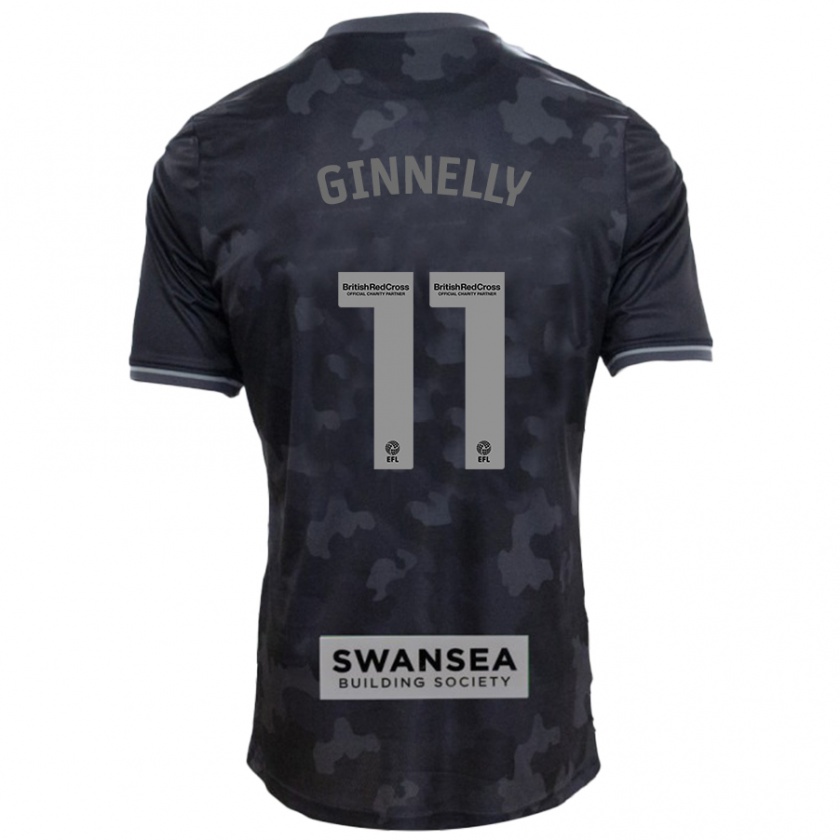 Kandiny Enfant Maillot Josh Ginnelly #11 Noir Tenues Extérieur 2024/25 T-Shirt