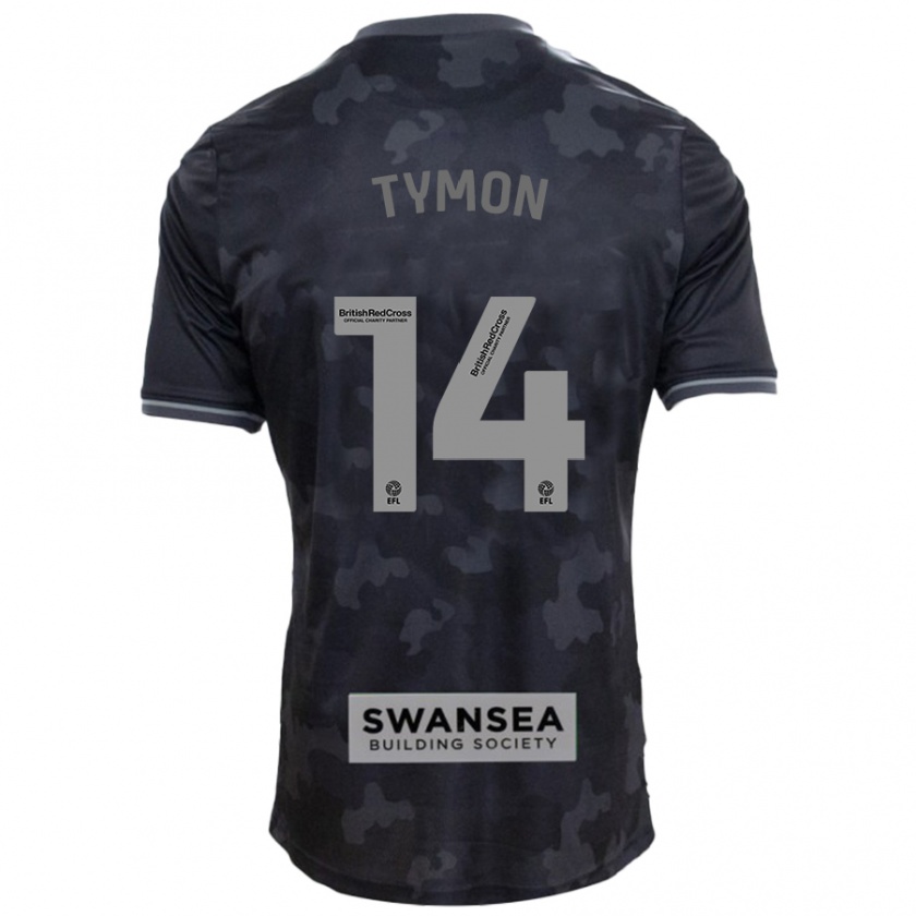 Kandiny Enfant Maillot Josh Tymon #14 Noir Tenues Extérieur 2024/25 T-Shirt