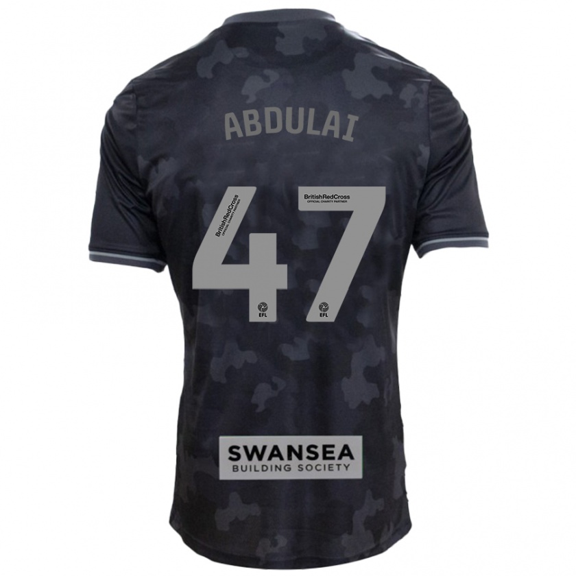 Kandiny Enfant Maillot Azeem Abdulai #47 Noir Tenues Extérieur 2024/25 T-Shirt