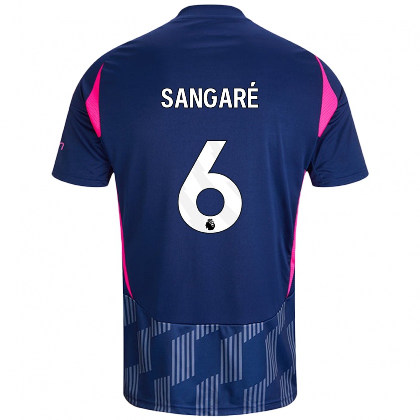 Kandiny Enfant Maillot Ibrahim Sangaré #6 Bleu Royal Rose Tenues Extérieur 2024/25 T-Shirt