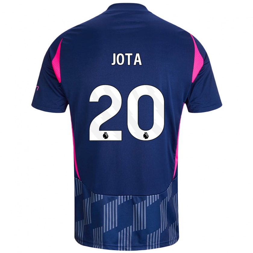 Kandiny Enfant Maillot Jota Silva #20 Bleu Royal Rose Tenues Extérieur 2024/25 T-Shirt