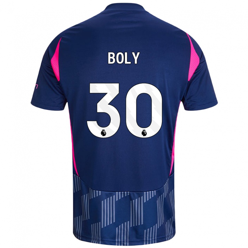 Kandiny Enfant Maillot Willy Boly #30 Bleu Royal Rose Tenues Extérieur 2024/25 T-Shirt