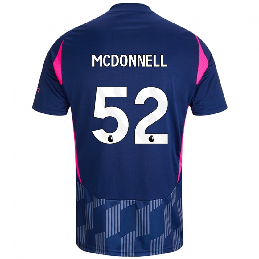 Kandiny Enfant Maillot Jamie Mcdonnell #52 Bleu Royal Rose Tenues Extérieur 2024/25 T-Shirt