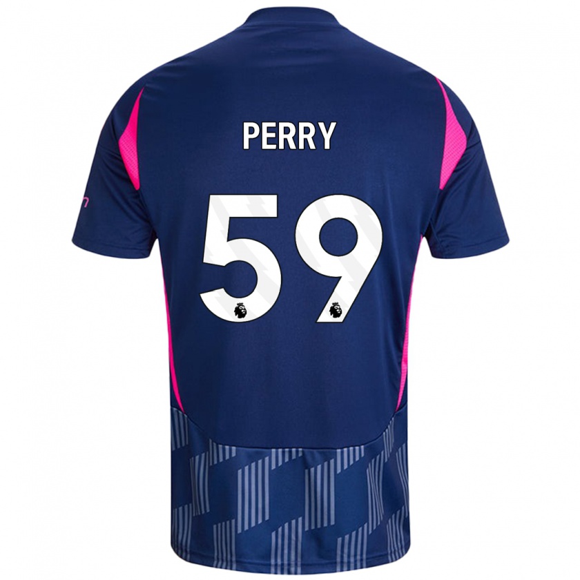 Kandiny Enfant Maillot Ben Perry #59 Bleu Royal Rose Tenues Extérieur 2024/25 T-Shirt