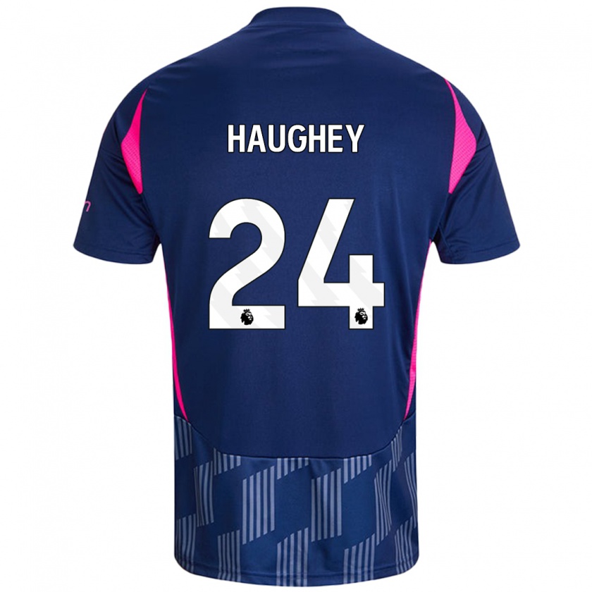 Kandiny Enfant Maillot Ella Haughey #24 Bleu Royal Rose Tenues Extérieur 2024/25 T-Shirt