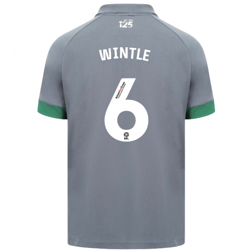 Kandiny Enfant Maillot Ryan Wintle #6 Gris Foncé Tenues Extérieur 2024/25 T-Shirt