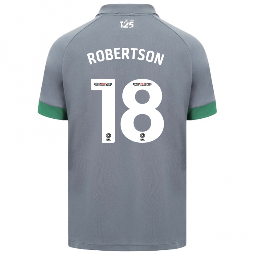 Kandiny Enfant Maillot Alex Robertson #18 Gris Foncé Tenues Extérieur 2024/25 T-Shirt