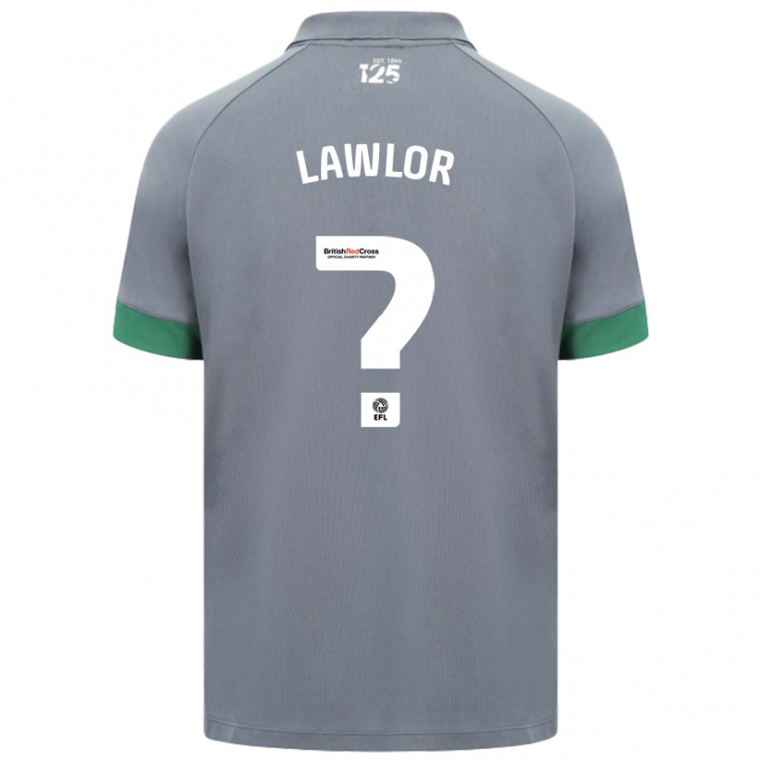 Kandiny Enfant Maillot Dylan Lawlor #0 Gris Foncé Tenues Extérieur 2024/25 T-Shirt