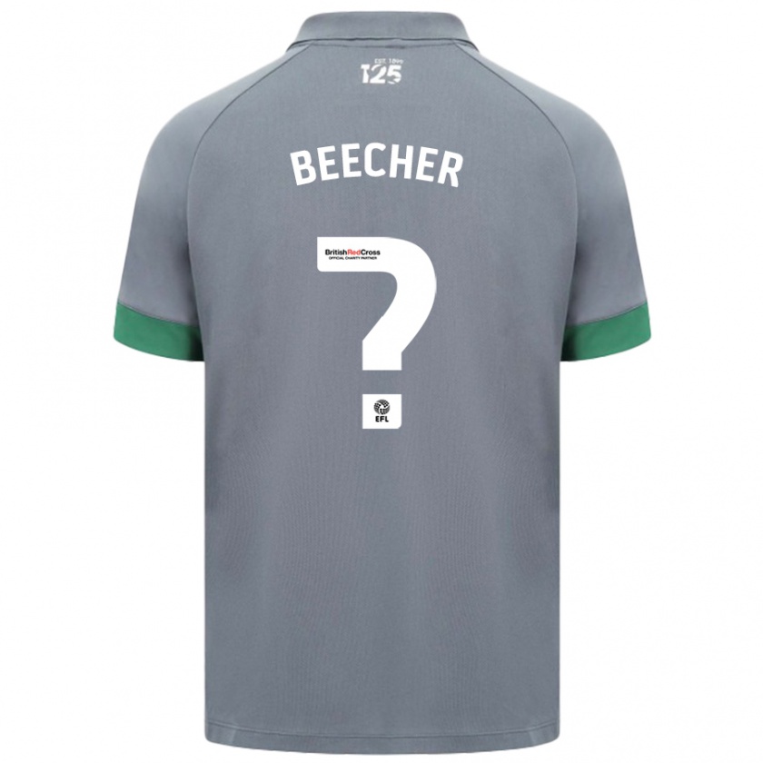 Kandiny Enfant Maillot Josh Beecher #0 Gris Foncé Tenues Extérieur 2024/25 T-Shirt