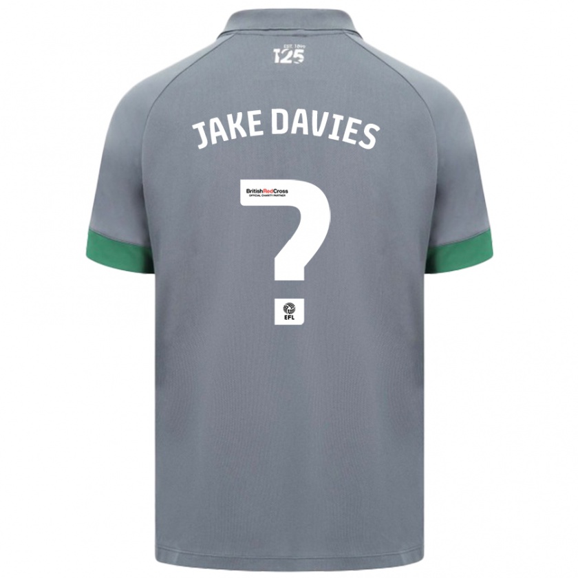 Kandiny Enfant Maillot Jake Davies #0 Gris Foncé Tenues Extérieur 2024/25 T-Shirt