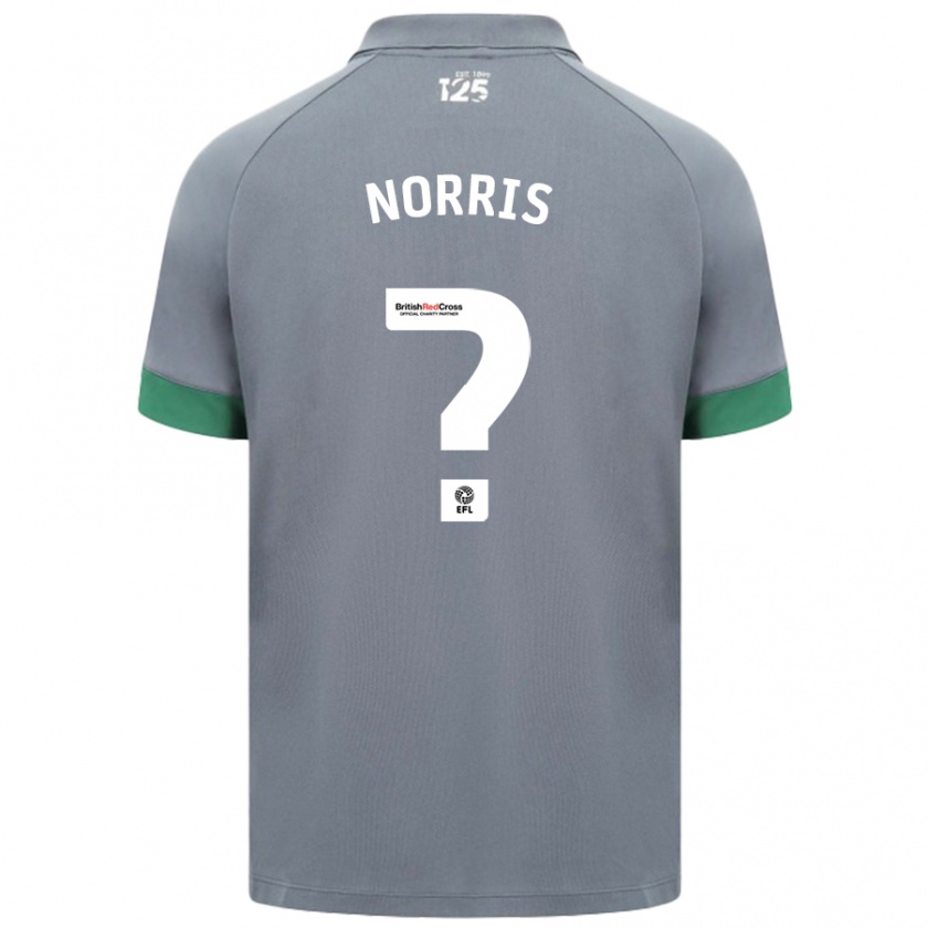 Kandiny Enfant Maillot Jacob Norris #0 Gris Foncé Tenues Extérieur 2024/25 T-Shirt