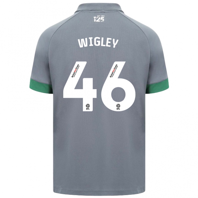 Kandiny Enfant Maillot Morgan Wigley #46 Gris Foncé Tenues Extérieur 2024/25 T-Shirt