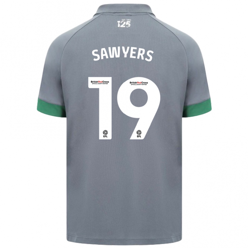 Kandiny Enfant Maillot Romaine Sawyers #19 Gris Foncé Tenues Extérieur 2024/25 T-Shirt