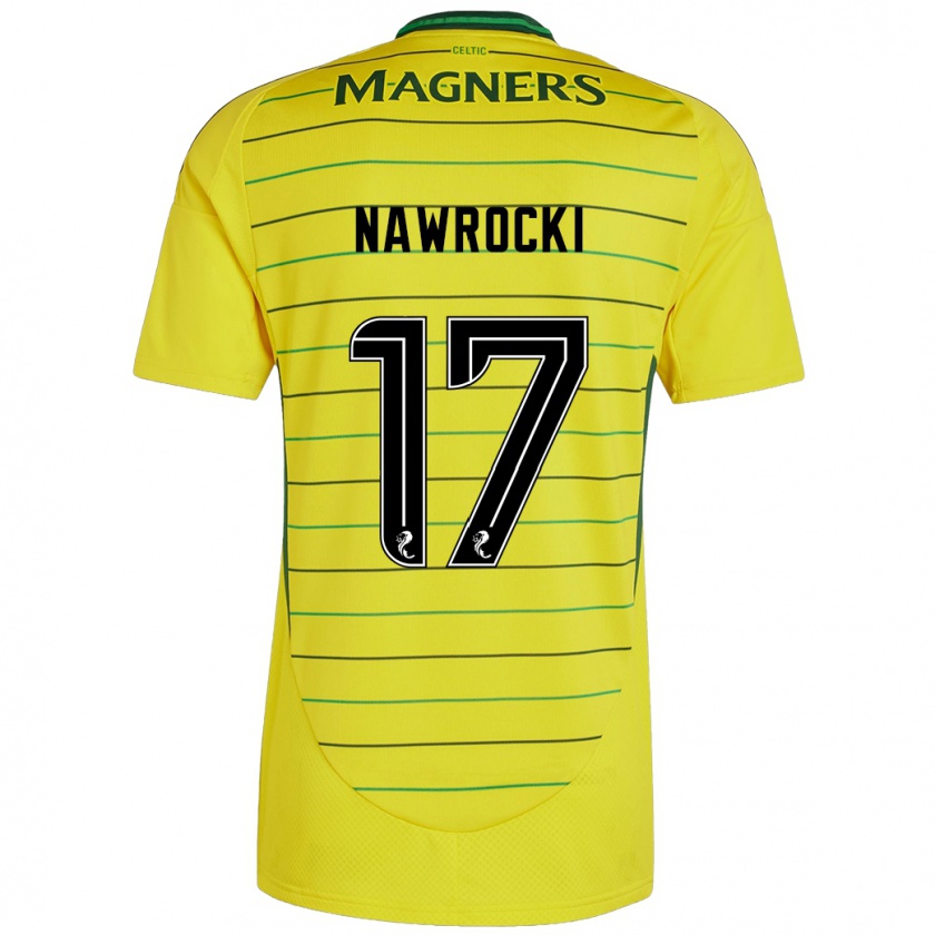 Kandiny Enfant Maillot Maik Nawrocki #17 Jaune Tenues Extérieur 2024/25 T-Shirt