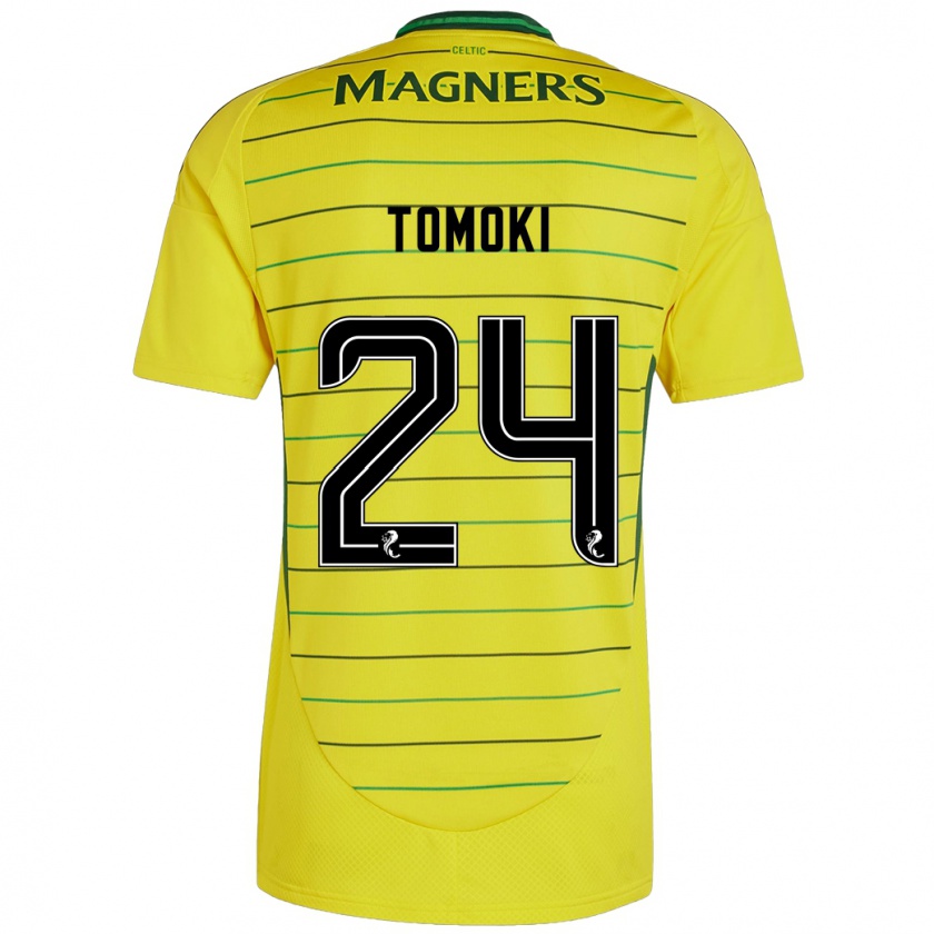 Kandiny Enfant Maillot Tomoki Iwata #24 Jaune Tenues Extérieur 2024/25 T-Shirt