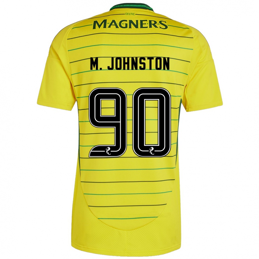 Kandiny Enfant Maillot Mikey Johnston #90 Jaune Tenues Extérieur 2024/25 T-Shirt