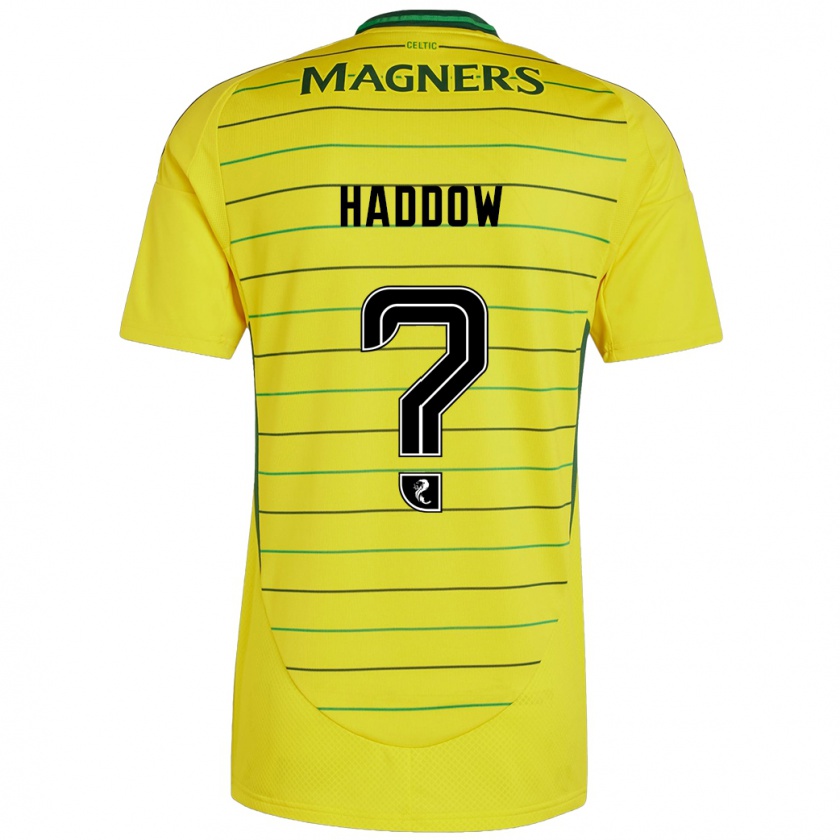 Kandiny Enfant Maillot Aiden Haddow #0 Jaune Tenues Extérieur 2024/25 T-Shirt