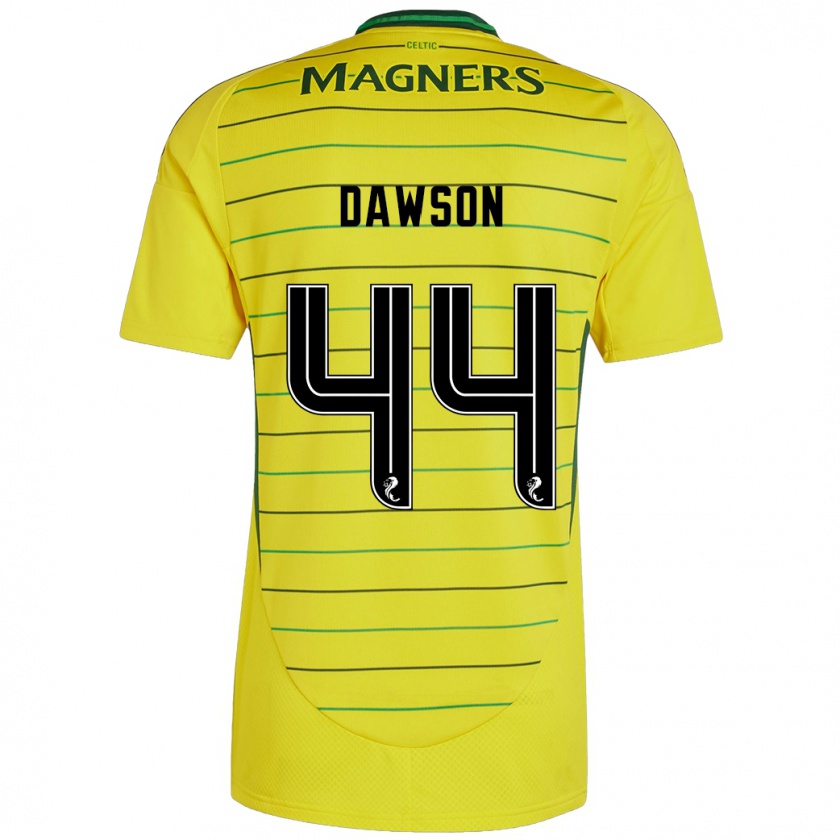 Kandiny Enfant Maillot Joey Dawson #44 Jaune Tenues Extérieur 2024/25 T-Shirt