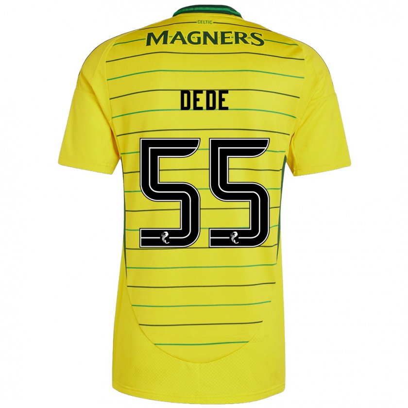 Kandiny Enfant Maillot Josh Dede #55 Jaune Tenues Extérieur 2024/25 T-Shirt