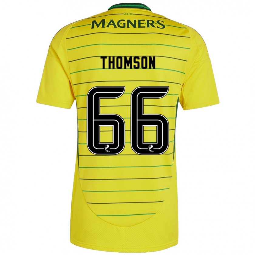 Kandiny Enfant Maillot Corey Thomson #66 Jaune Tenues Extérieur 2024/25 T-Shirt