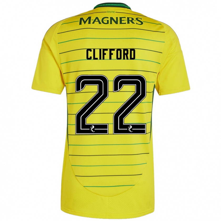 Kandiny Enfant Maillot Lucy Ashworth-Clifford #22 Jaune Tenues Extérieur 2024/25 T-Shirt