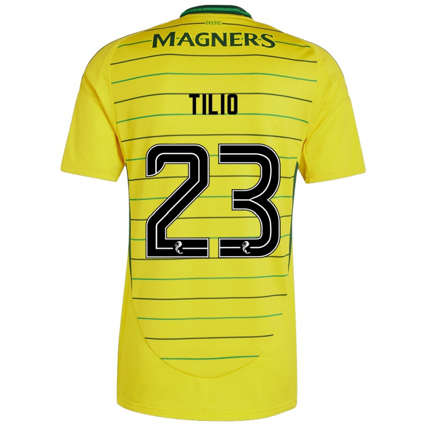 Kandiny Enfant Maillot Marco Tilio #23 Jaune Tenues Extérieur 2024/25 T-Shirt