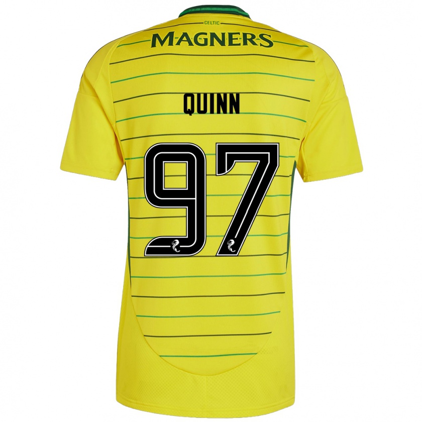 Kandiny Enfant Maillot Ben Quinn #97 Jaune Tenues Extérieur 2024/25 T-Shirt