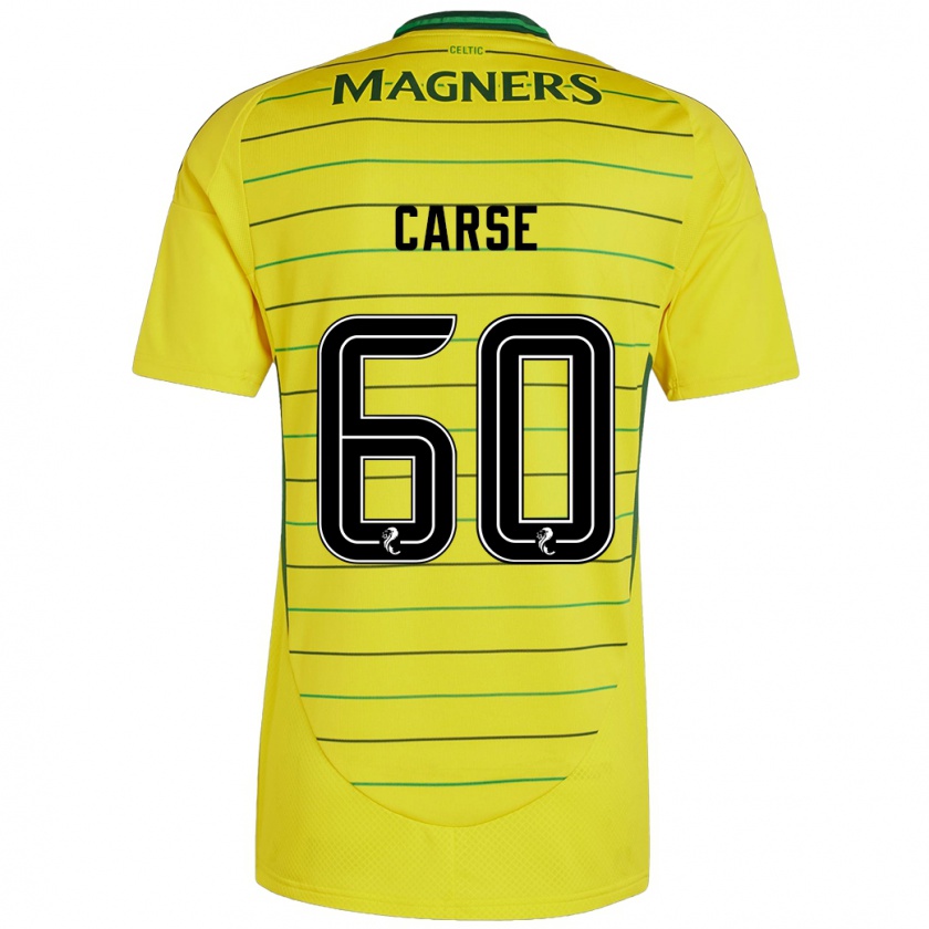 Kandiny Enfant Maillot Mackenzie Carse #60 Jaune Tenues Extérieur 2024/25 T-Shirt