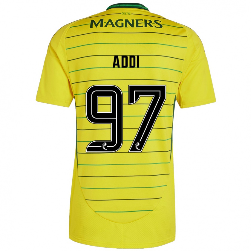 Kandiny Enfant Maillot Imane Addi #97 Jaune Tenues Extérieur 2024/25 T-Shirt