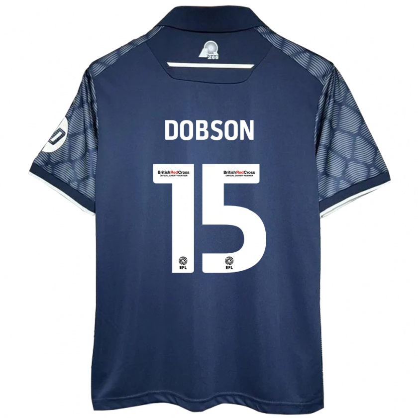 Kandiny Enfant Maillot George Dobson #15 Noir Tenues Extérieur 2024/25 T-Shirt