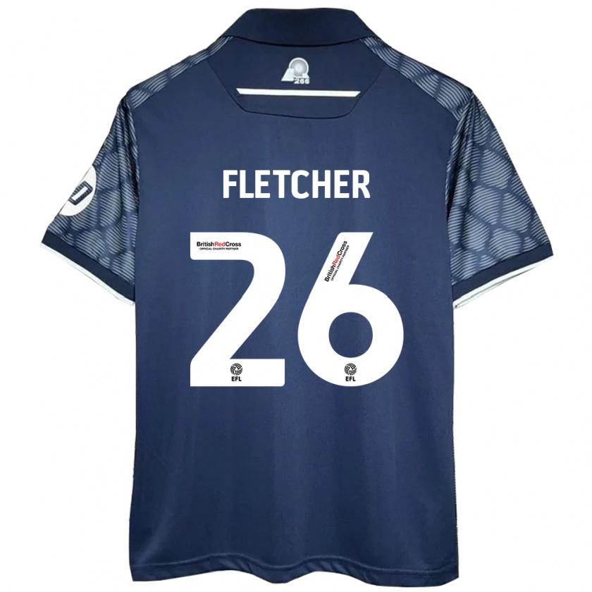 Kandiny Enfant Maillot Steven Fletcher #26 Noir Tenues Extérieur 2024/25 T-Shirt