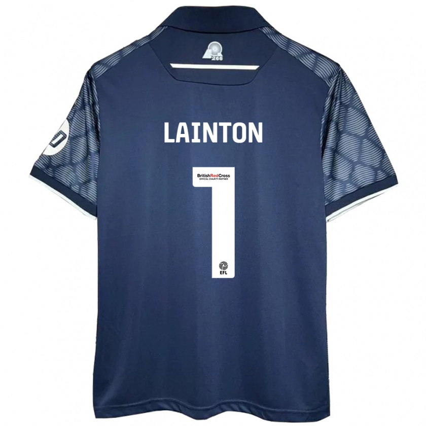 Kandiny Enfant Maillot Rob Lainton #1 Noir Tenues Extérieur 2024/25 T-Shirt