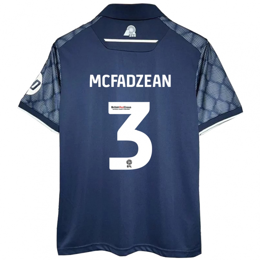 Kandiny Enfant Maillot Callum Mcfadzean #3 Noir Tenues Extérieur 2024/25 T-Shirt