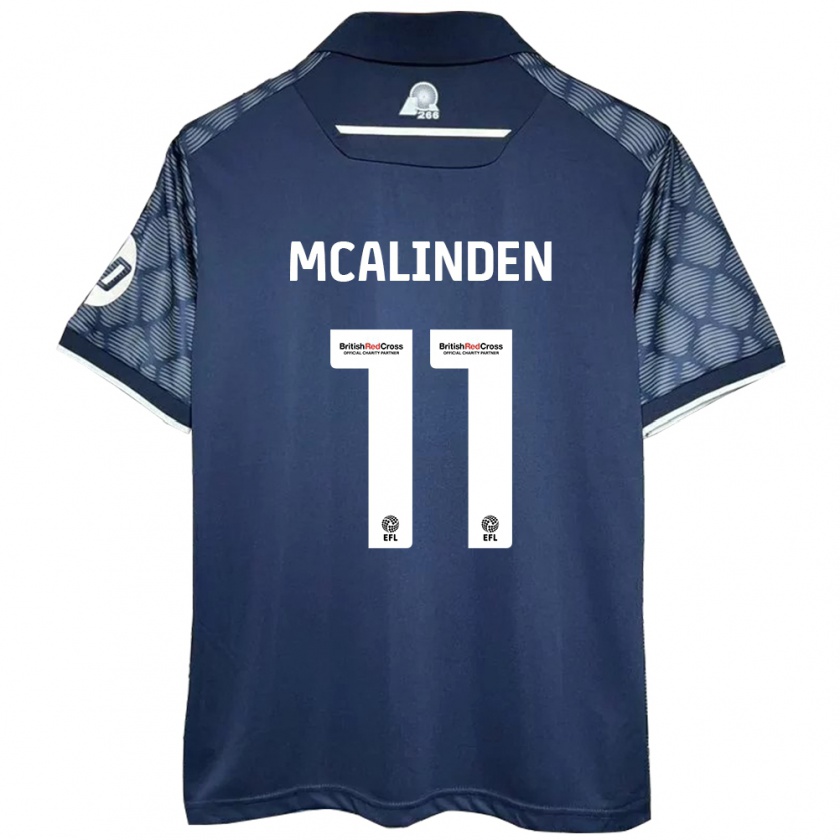 Kandiny Enfant Maillot Liam Mcalinden #11 Noir Tenues Extérieur 2024/25 T-Shirt