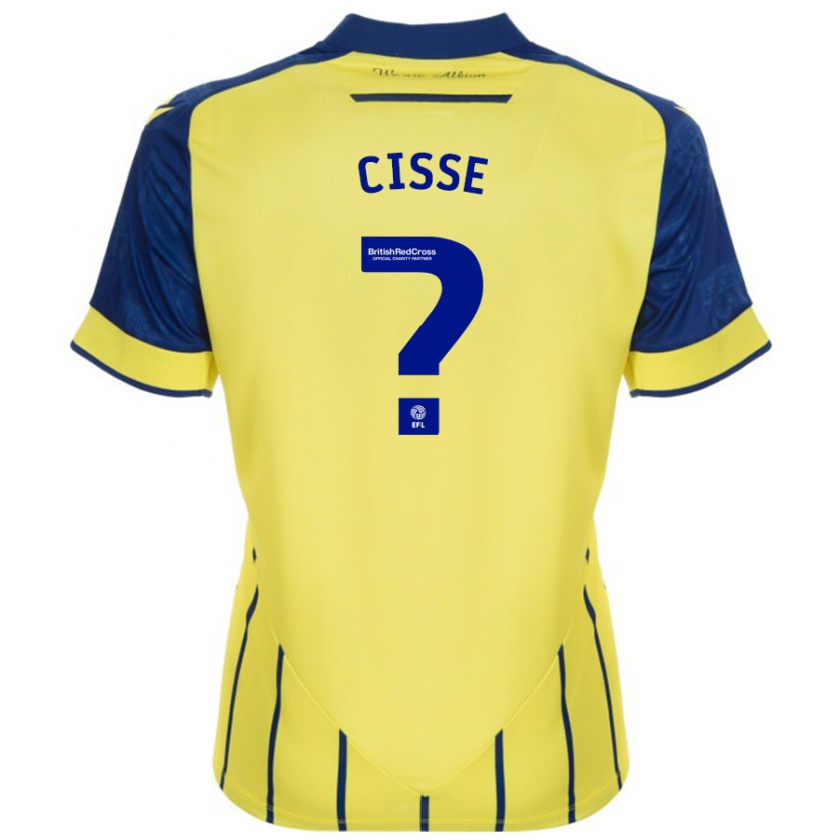 Kandiny Enfant Maillot Ben Cisse #0 Jaune Bleu Tenues Extérieur 2024/25 T-Shirt