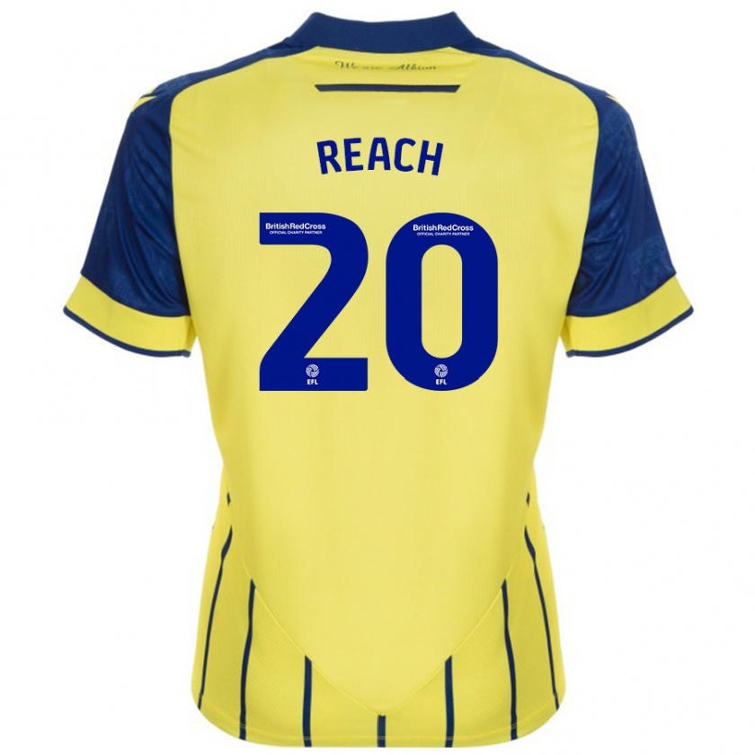 Kandiny Enfant Maillot Adam Reach #20 Jaune Bleu Tenues Extérieur 2024/25 T-Shirt