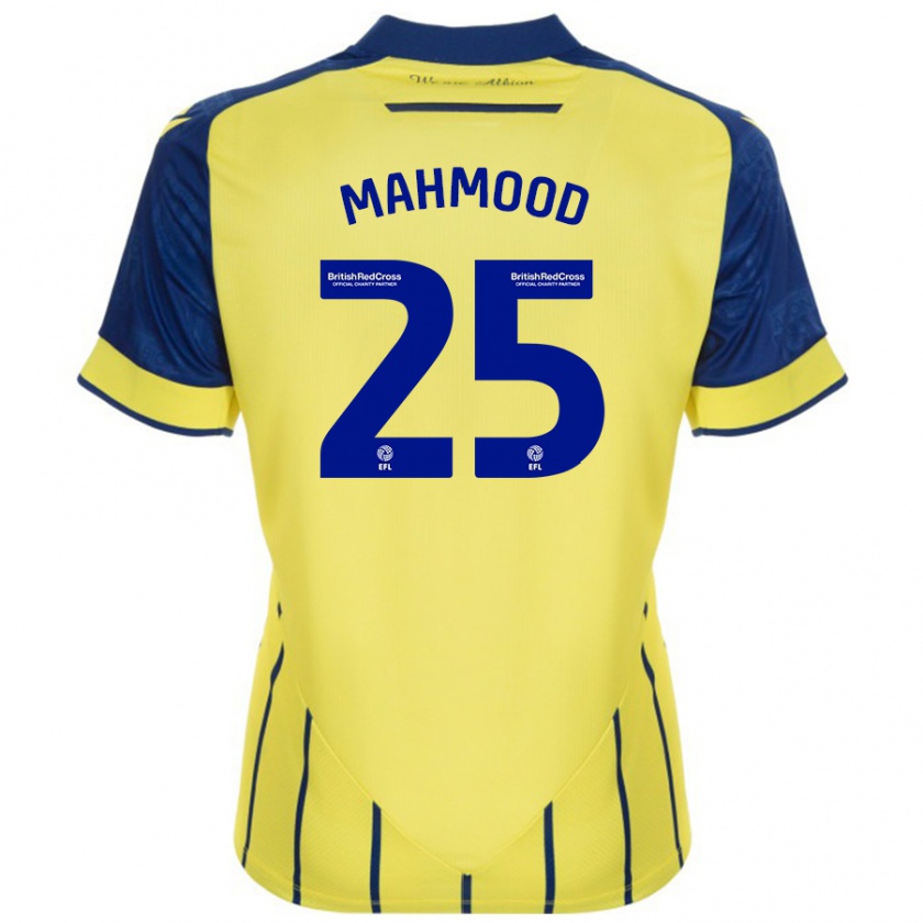 Kandiny Enfant Maillot Mahmood #25 Jaune Bleu Tenues Extérieur 2024/25 T-Shirt