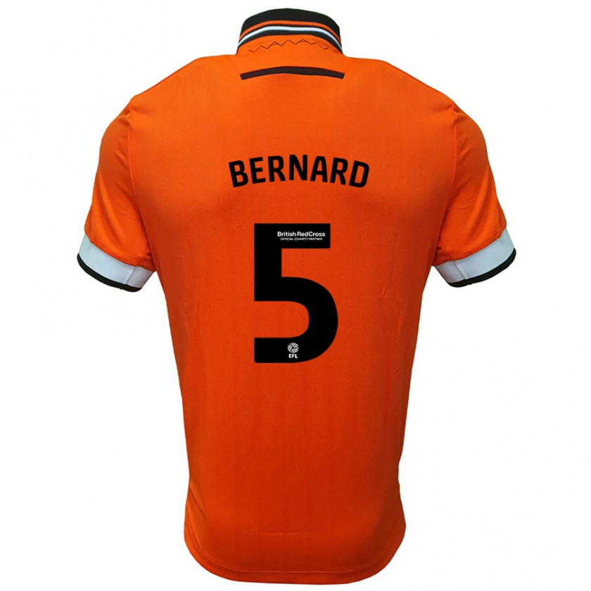 Kandiny Enfant Maillot Di'shon Bernard #5 Orange Blanc Tenues Extérieur 2024/25 T-Shirt