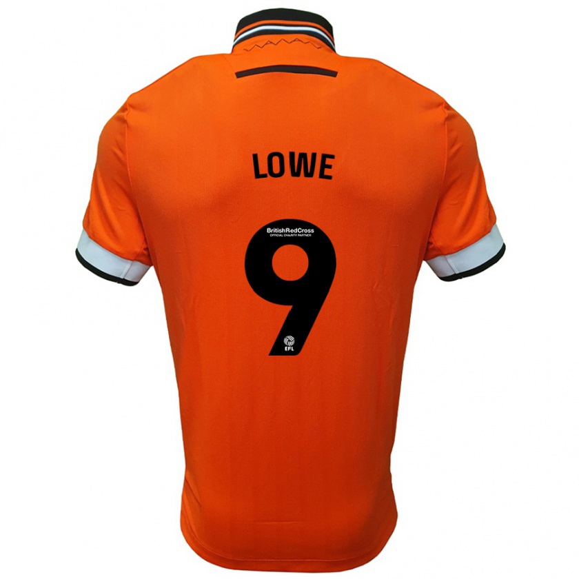 Kandiny Enfant Maillot Jamal Lowe #9 Orange Blanc Tenues Extérieur 2024/25 T-Shirt