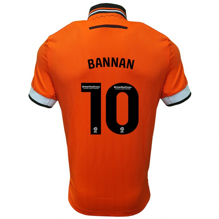 Kandiny Enfant Maillot Barry Bannan #10 Orange Blanc Tenues Extérieur 2024/25 T-Shirt