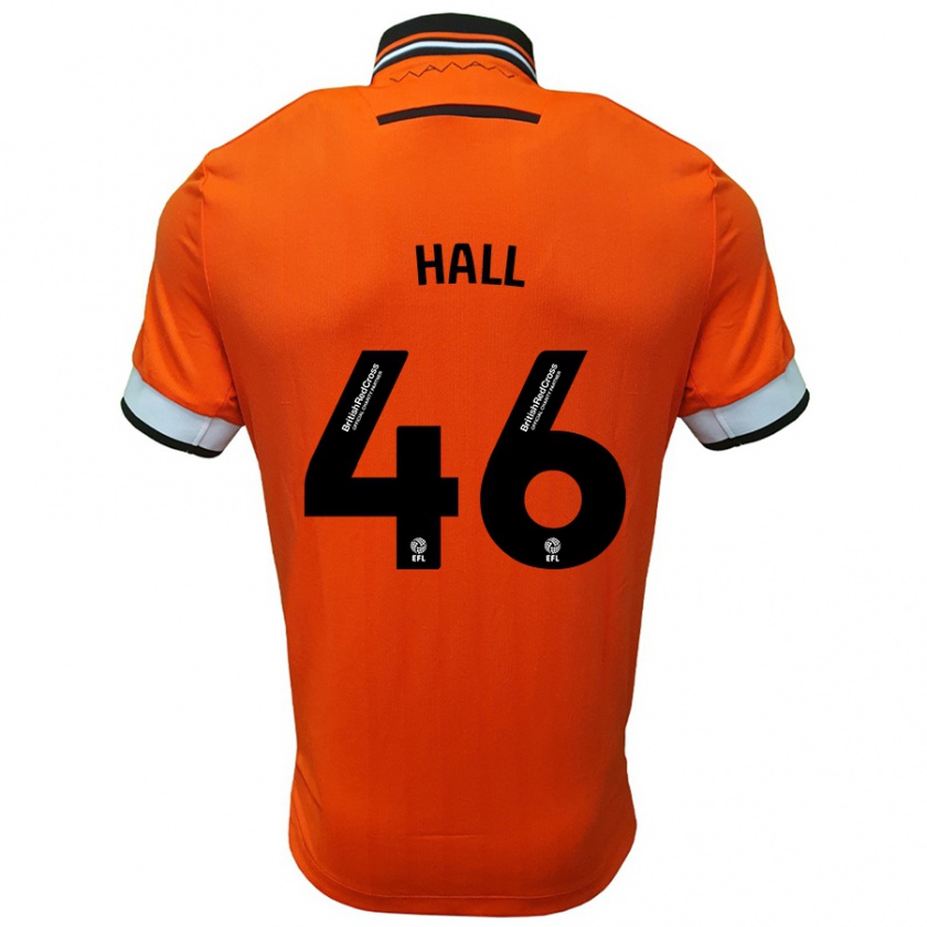 Kandiny Enfant Maillot Jack Hall #46 Orange Blanc Tenues Extérieur 2024/25 T-Shirt