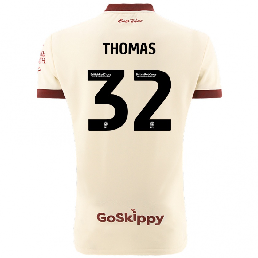 Kandiny Enfant Maillot Lewis Thomas #32 Blanc Crème Tenues Extérieur 2024/25 T-Shirt