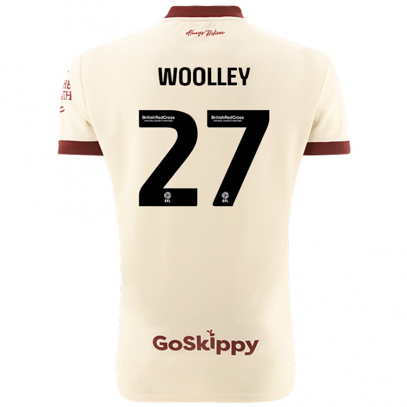 Kandiny Enfant Maillot Jesse Woolley #27 Blanc Crème Tenues Extérieur 2024/25 T-Shirt