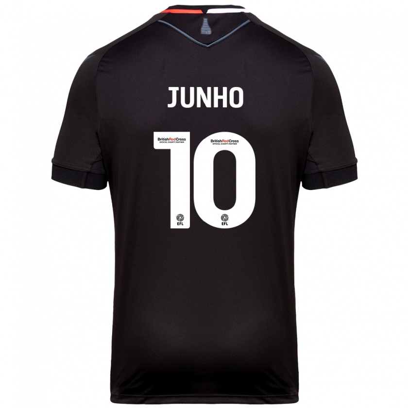 Kandiny Enfant Maillot Jun-Ho Bae #10 Noir Tenues Extérieur 2024/25 T-Shirt