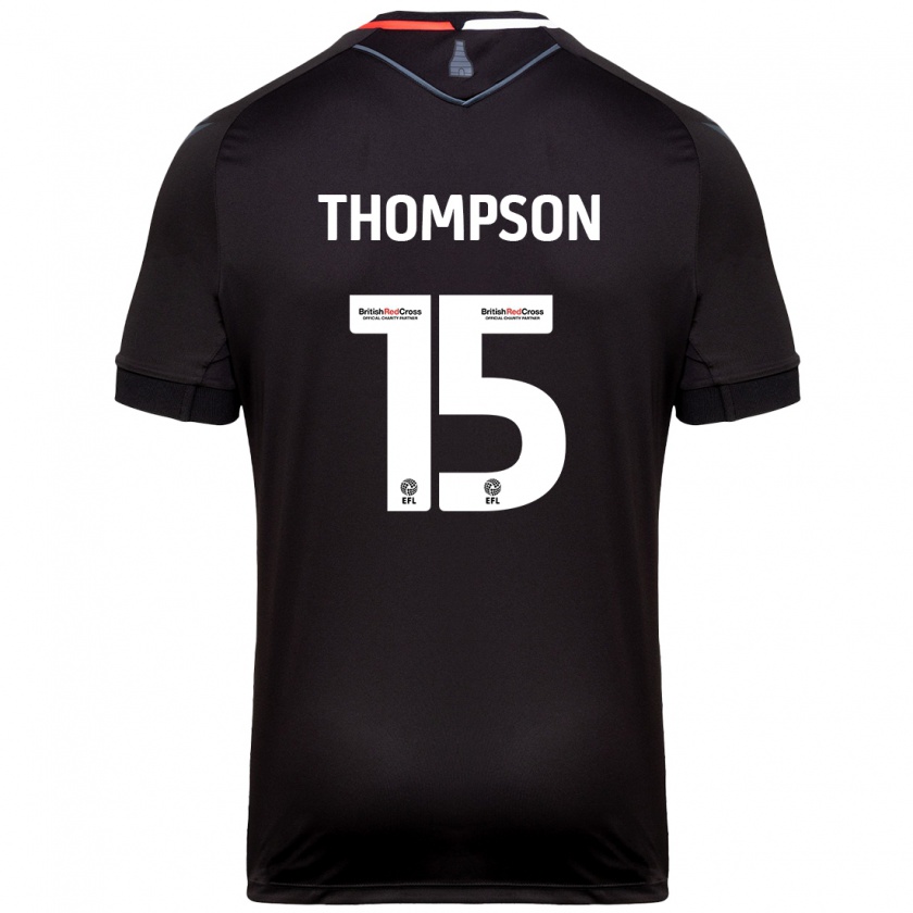 Kandiny Enfant Maillot Jordan Thompson #15 Noir Tenues Extérieur 2024/25 T-Shirt