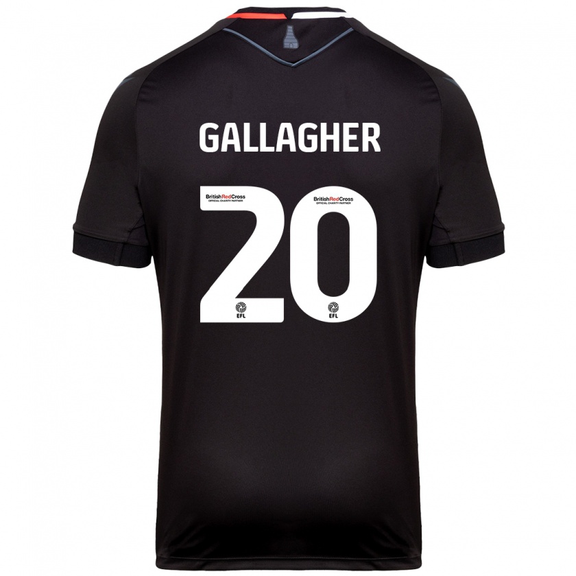 Kandiny Enfant Maillot Sam Gallagher #20 Noir Tenues Extérieur 2024/25 T-Shirt