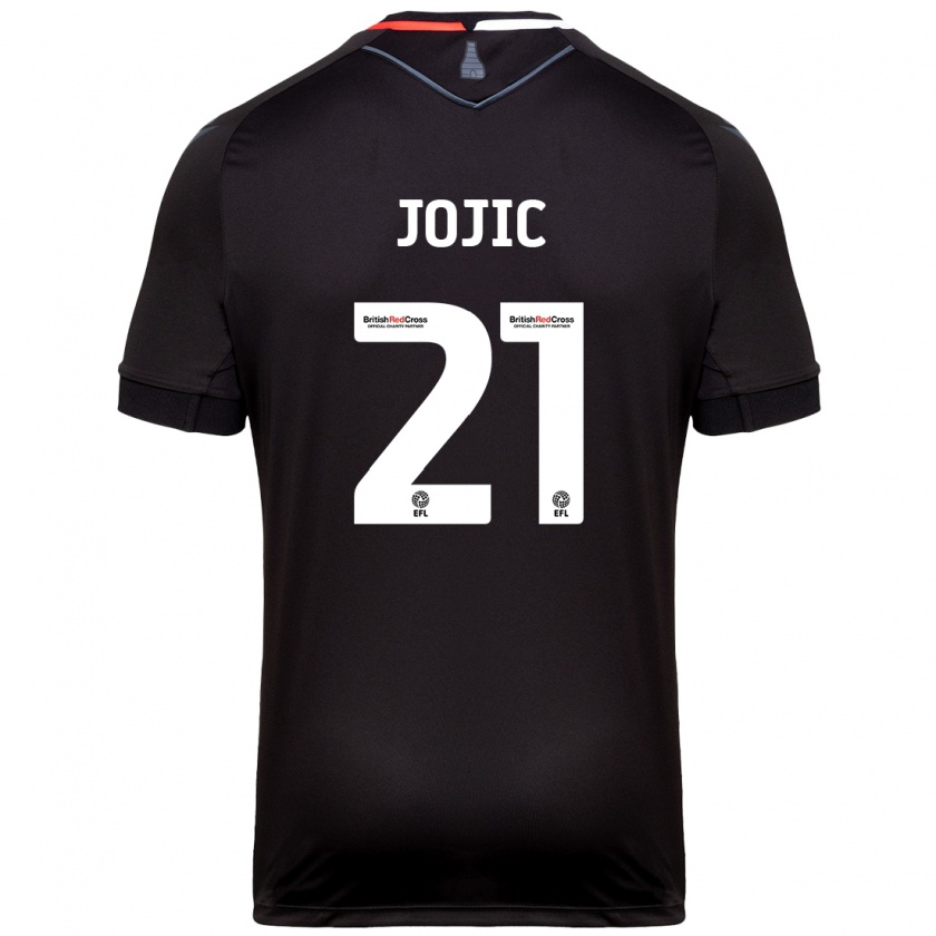 Kandiny Enfant Maillot Nikola Jojic #21 Noir Tenues Extérieur 2024/25 T-Shirt