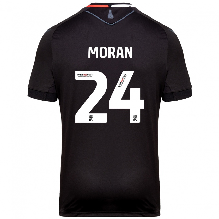 Kandiny Enfant Maillot Andrew Moran #24 Noir Tenues Extérieur 2024/25 T-Shirt