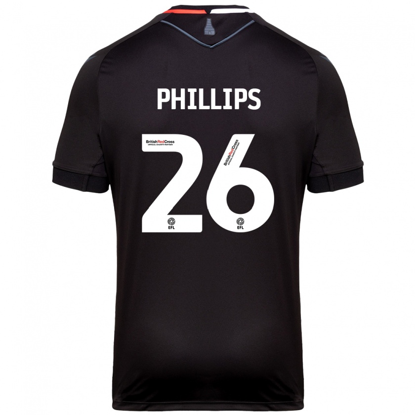 Kandiny Enfant Maillot Ashley Phillips #26 Noir Tenues Extérieur 2024/25 T-Shirt